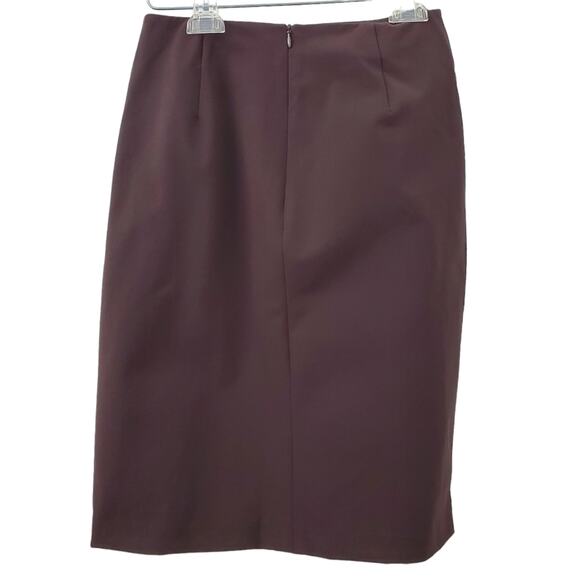 NWT Theory Vintage Brown Nylon Slit Front Skirt (4) - Picture 6 of 6